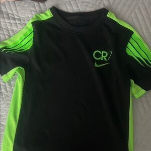 Nike CR7 Black and Neon Green T-Shirt size 10 years girl/boy
